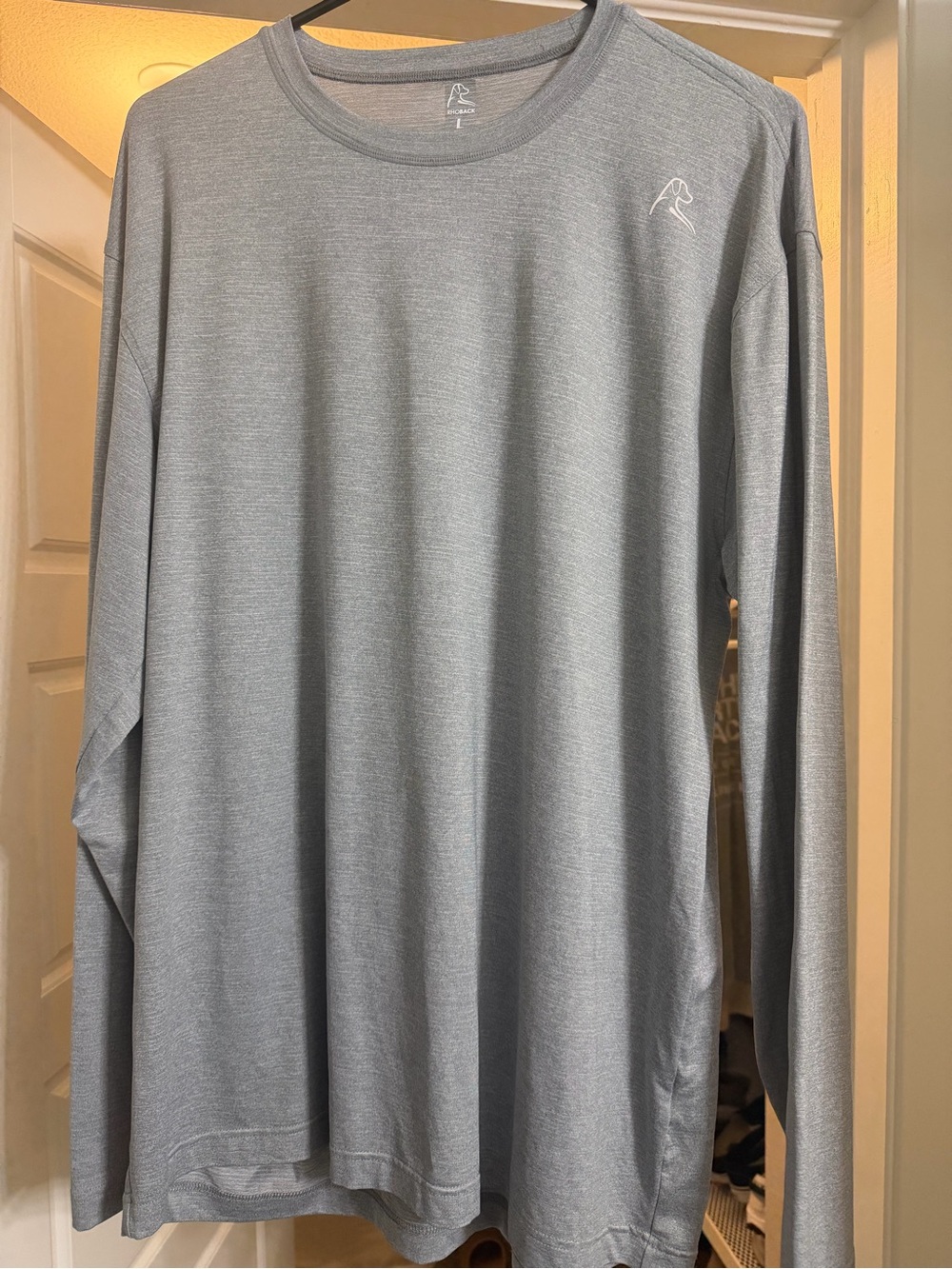 Rhoback Performance Long-Sleeve Crew Neck Shirt - Gray
